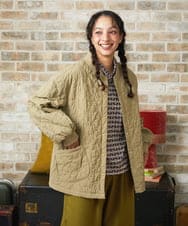 GJJLA37360 Jocomomola(ホコモモラ) Esponjoso キルティングブルゾン カーキ