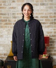 GJJLA37360 Jocomomola(ホコモモラ) Esponjoso キルティングブルゾン ブラック