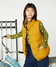 GJJLD31300 Jocomomola(ホコモモラ) 【ダブルポイント】2WAY リバーシブルダウンベスト マスタード