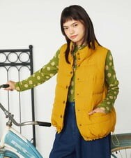 GJJLD31300 Jocomomola(ホコモモラ) 【ダブルポイント】2WAY リバーシブルダウンベスト マスタード
