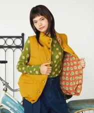 GJJLD31300 Jocomomola(ホコモモラ) 【ダブルポイント】2WAY リバーシブルダウンベスト マスタード