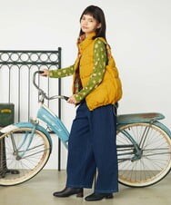 GJJLD31300 Jocomomola(ホコモモラ) 【ダブルポイント】2WAY リバーシブルダウンベスト マスタード