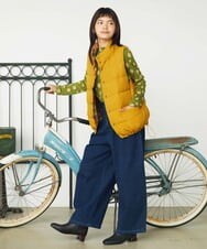 GJJLD31300 Jocomomola(ホコモモラ) 【ダブルポイント】2WAY リバーシブルダウンベスト マスタード