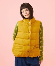 GJJLD31300 Jocomomola(ホコモモラ) 【ダブルポイント】2WAY リバーシブルダウンベスト マスタード