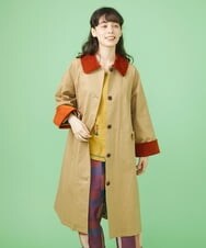 GJJLS02360 Jocomomola(ホコモモラ) Paseo ステンカラーコート ベージュ