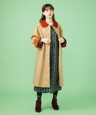 GJJLS02360 Jocomomola(ホコモモラ) Paseo ステンカラーコート ベージュ