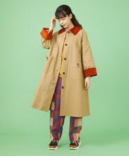GJJLS02360 Jocomomola(ホコモモラ) Paseo ステンカラーコート ベージュ