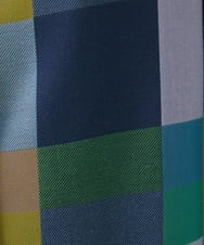 GJJLS03330 Jocomomola(ホコモモラ) Escaleras チェック ワンピースコート ブルー