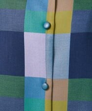 GJJLS03330 Jocomomola(ホコモモラ) Escaleras チェック ワンピースコート ラベンダー