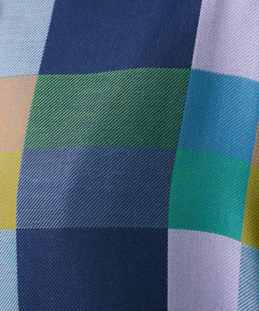 GJJLS03330 Jocomomola(ホコモモラ) Escaleras チェック ワンピースコート ラベンダー