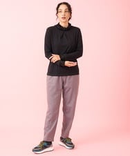 GJKAA31110 Jocomomola(ホコモモラ) TRベアスムース  レースハイネックカットソー アイボリー
