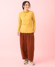 GJKAA31110 Jocomomola(ホコモモラ) TRベアスムース  レースハイネックカットソー アイボリー
