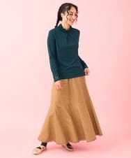 GJKAA31110 Jocomomola(ホコモモラ) TRベアスムース  レースハイネックカットソー アイボリー