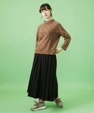 GJKAB40180 Jocomomola(ホコモモラ) Cruzar バイアスチェックカットソー ライトブルー