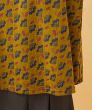 GJKAD30190 Jocomomola(ホコモモラ) Cruce ジャカード リーフ×フラワー柄カットソー マスタード