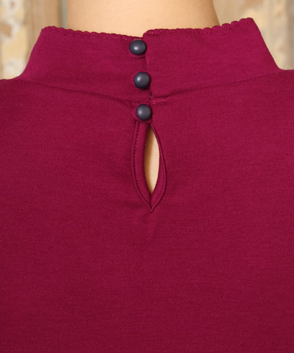 GJKAD33110 Jocomomola(ホコモモラ) ベアスムース 配色刺繍カットソー ベージュ