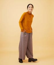 GJKAD34110 Jocomomola(ホコモモラ) ベアスムース ハイネックレースカットソー オレンジ