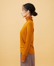 GJKAD34110 Jocomomola(ホコモモラ) ベアスムース ハイネックレースカットソー オレンジ