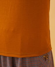 GJKAD34110 Jocomomola(ホコモモラ) ベアスムース ハイネックレースカットソー オレンジ