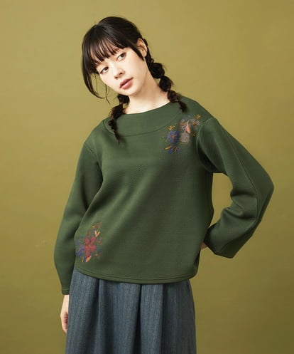 GJKAE37170 Jocomomola 【早割10%OFF】フラワー刺繍プルオーバーカットソー