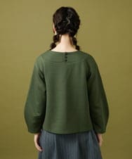 GJKAE37170 Jocomomola(ホコモモラ) 【早割10%OFF】フラワー刺繍プルオーバーカットソー グリーン