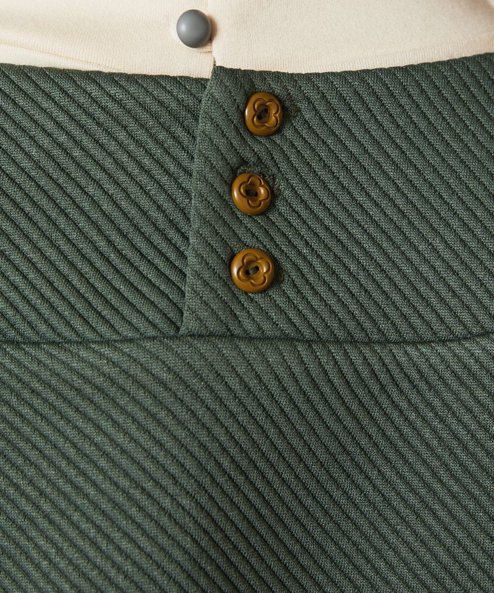 GJKAE37170 Jocomomola(ホコモモラ) Florecer フラワー刺繍プルオーバーカットソー ベージュ