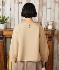 GJKAE37170 Jocomomola(ホコモモラ) Florecer フラワー刺繍プルオーバーカットソー ベージュ