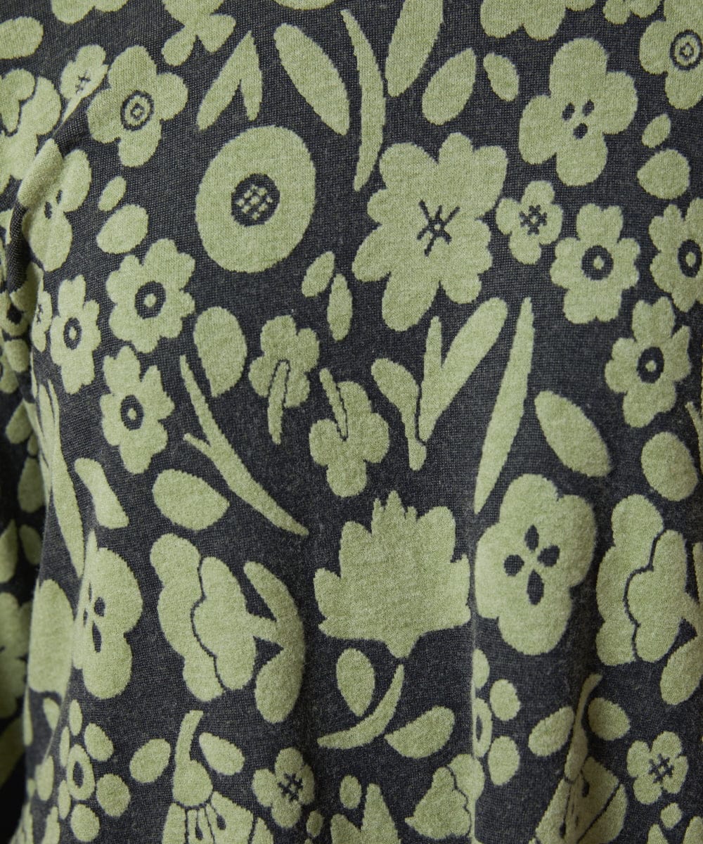 GJKAE38200 Jocomomola(ホコモモラ) Paseo de las flores フラワージャカードカットソー ブルー