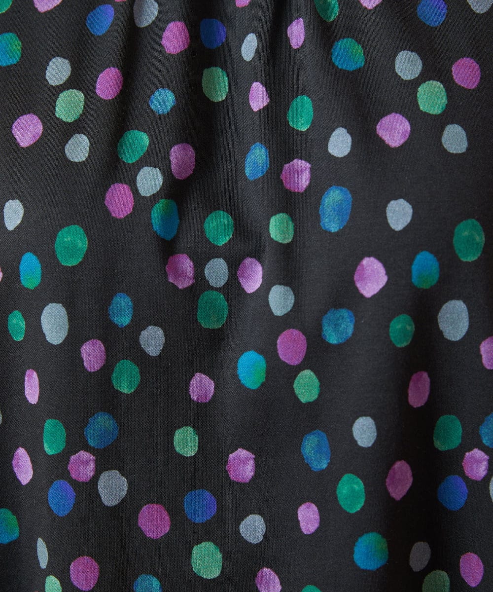 GJKAG70190 Jocomomola(ホコモモラ) Mural dot プリントカットソー ブラック