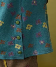 GJKAH37200 Jocomomola(ホコモモラ) 【ダブルポイント】日本製 フラワージャカードベスト ブルー