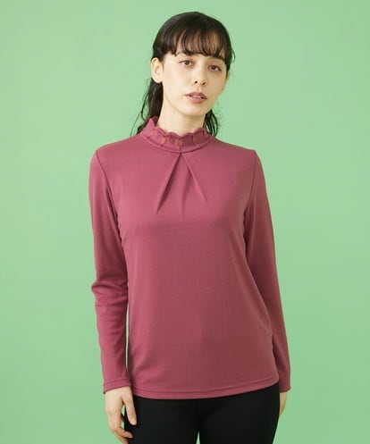 GJKAV30090 Jocomomola ベアスムース 刺繍ハイネックカットソー