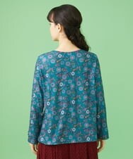 GJKAV33160 Jocomomola(ホコモモラ) Napo フラワープリントカットソー ブルー