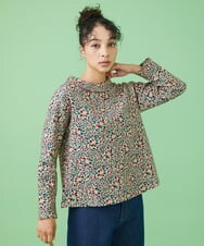 GJKAW35150 Jocomomola(ホコモモラ) Hoja プリントカットソー ベージュ