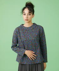GJKAW35150 Jocomomola(ホコモモラ) Hoja プリントカットソー ブラック