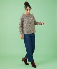 GJKAW35150 Jocomomola(ホコモモラ) Hoja プリントカットソー ブラック