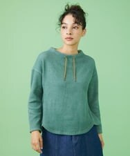 GJKAW37160 Jocomomola(ホコモモラ) Hogar 鳥刺繍カットソー グリーン