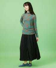 GJKCA32150 Jocomomola(ホコモモラ) Rojo vino フラワープリントシアーカットソー イエロー×グリーン