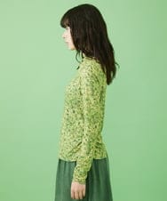 GJKCA32150 Jocomomola(ホコモモラ) Rojo vino フラワープリントシアーカットソー イエロー×グリーン