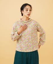 GJKCD30180 Jocomomola(ホコモモラ) 【早割10％OFF】フラワープリント裏毛カットソー アイボリー