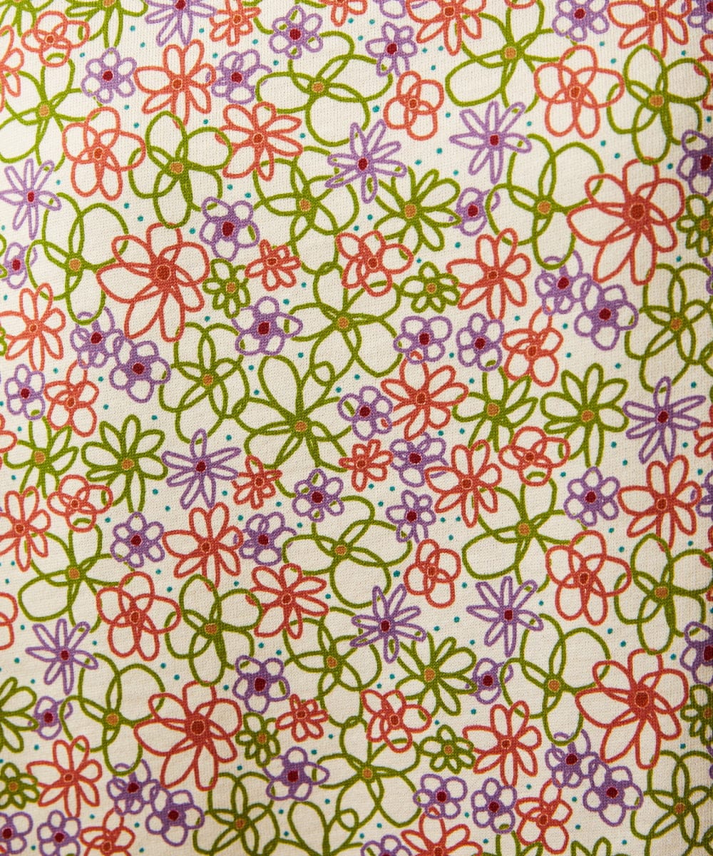 GJKCD30180 Jocomomola(ホコモモラ) Rocinante フラワープリント裏毛カットソー アイボリー