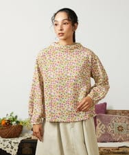 GJKCD30180 Jocomomola(ホコモモラ) Rocinante フラワープリント裏毛カットソー アイボリー