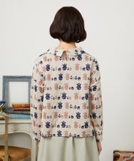 GJKCD33200 Jocomomola(ホコモモラ) Molino ロールカラーダブルジャカード総柄カットソー アイボリー