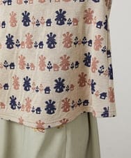 GJKCD33200 Jocomomola(ホコモモラ) Molino ロールカラーダブルジャカード総柄カットソー アイボリー