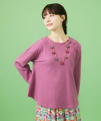 GJKDA34120  Campo フレアリブカットソー
