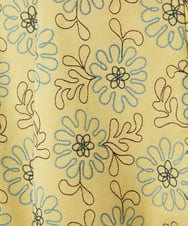 GJKDD30220 Jocomomola(ホコモモラ) Crisantemo curvo フラワー総刺繡カットソー イエロー