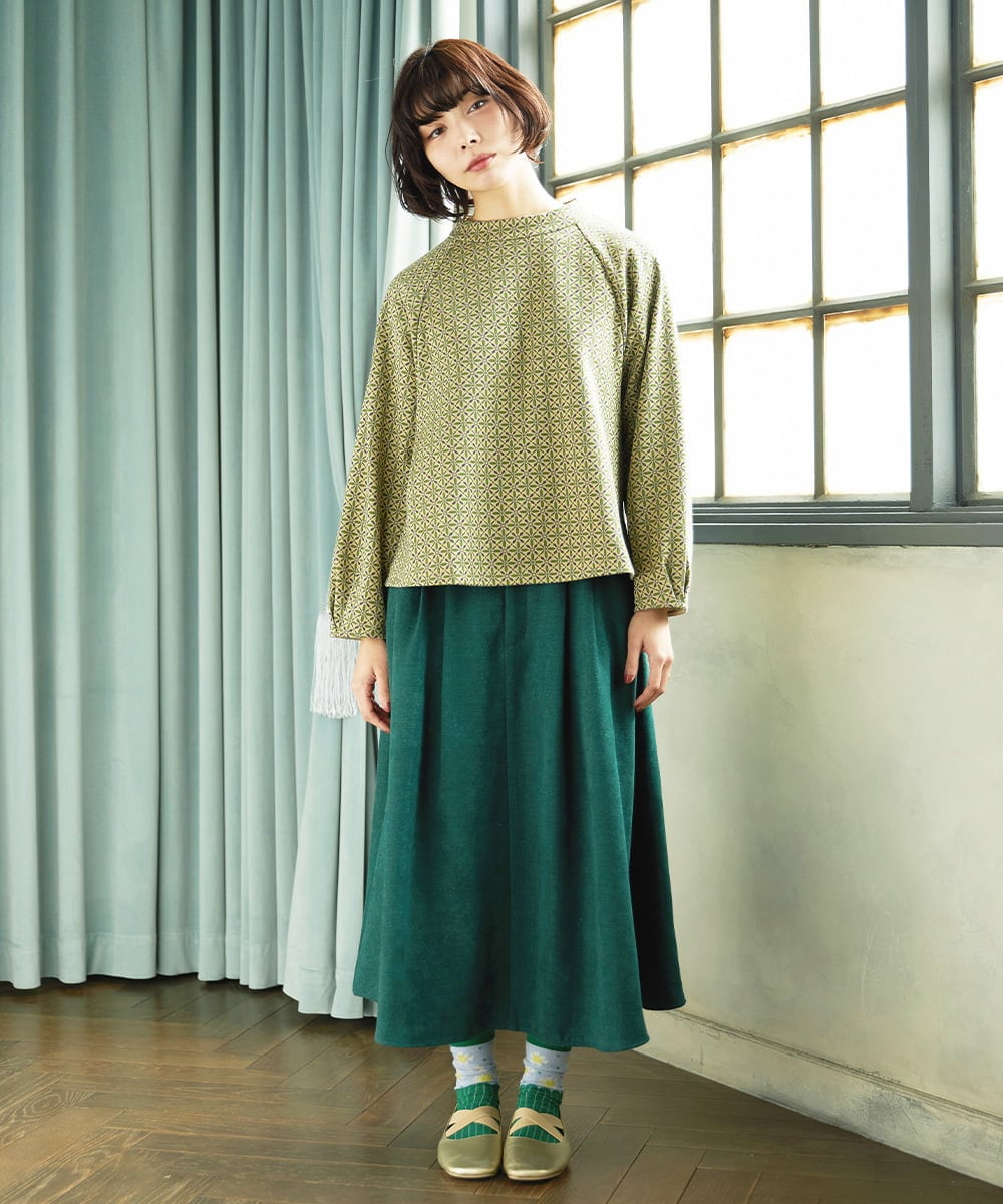 GJKDD31180 Jocomomola(ホコモモラ) Armadura de flores ジャカードカットソー ベージュ