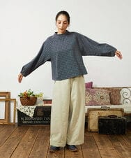 GJKDD31180 Jocomomola(ホコモモラ) Armadura de flores ジャカードカットソー ネイビー