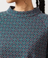 GJKDD31180 Jocomomola(ホコモモラ) 【先行予約】幾何学柄ジャカードカットソー ネイビー