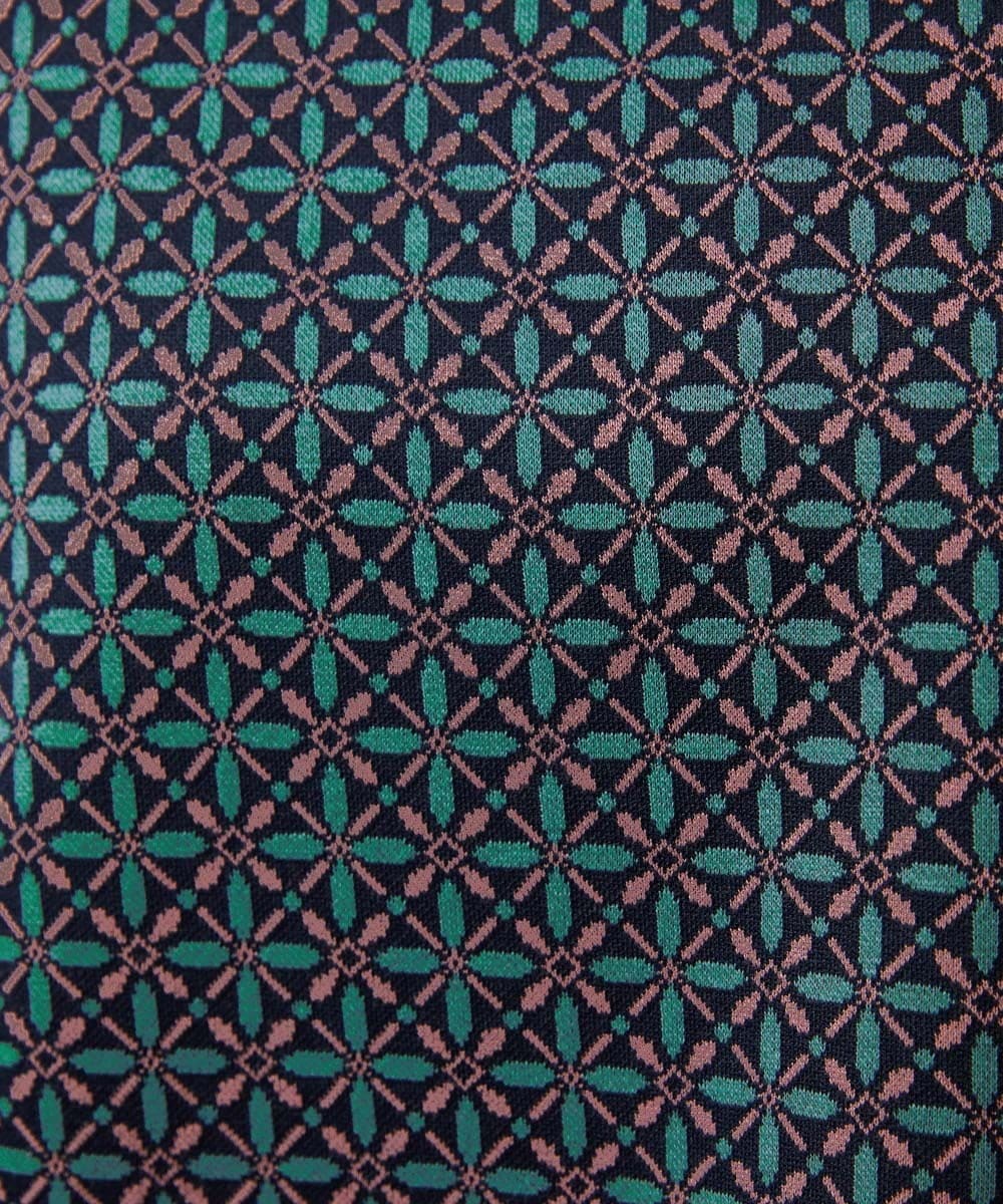 GJKDD31180 Jocomomola(ホコモモラ) 【先行予約】幾何学柄ジャカードカットソー ネイビー