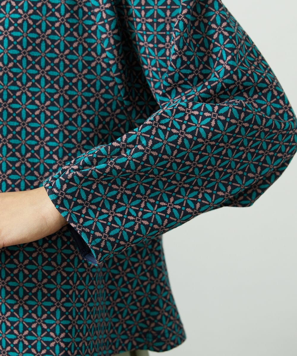 GJKDD31180 Jocomomola(ホコモモラ) Armadura de flores ジャカードカットソー ネイビー